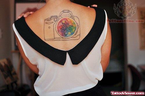 Camera Colorful Shutter Tattoo