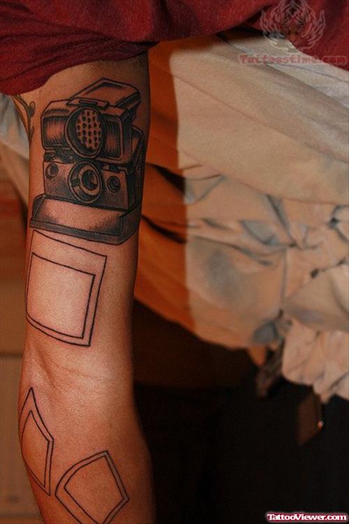 Camera Tattoo On Sleeve