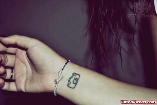 Camera Tattoo On Girls Wrist