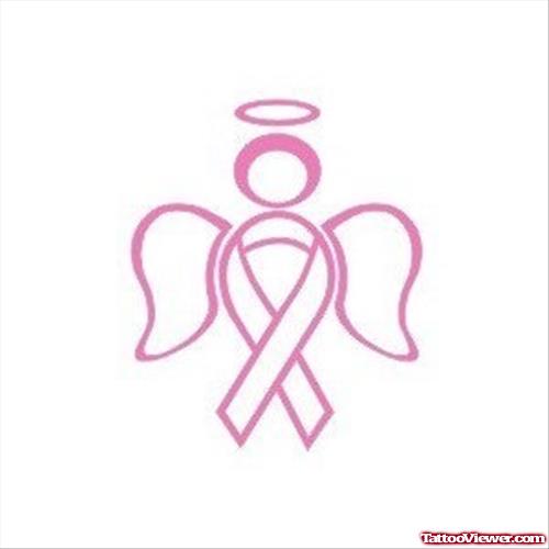 Pink Brain Cancer Tattoo Design