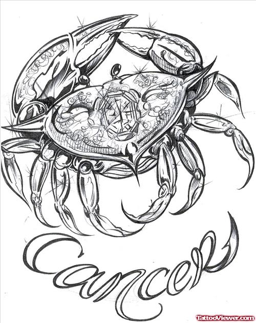 Crab Cancer Tattoos Design