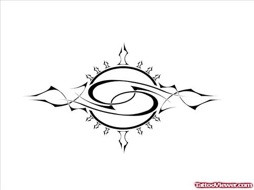 Tribal Cancer Sign Tattoo Design