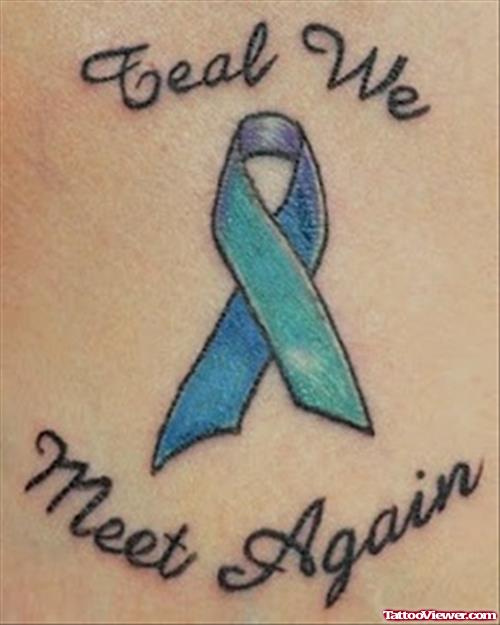 Ribbon Cancer Symbol Tattoo