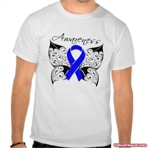 Awareness Cancer Butterfly Tattoo Design