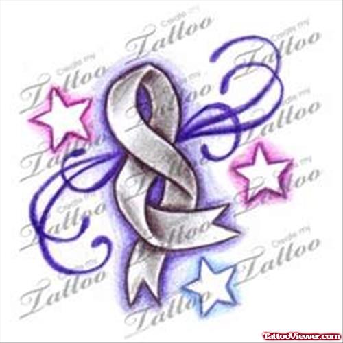 Stars And Cancer Tattoo Design