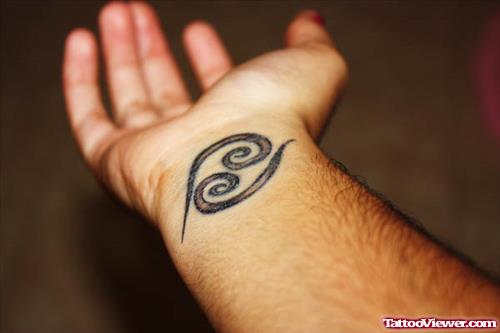 Wrist Cancer Tattoo For Men