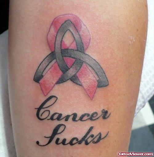 Celtic Knot And Cancer Tattoo