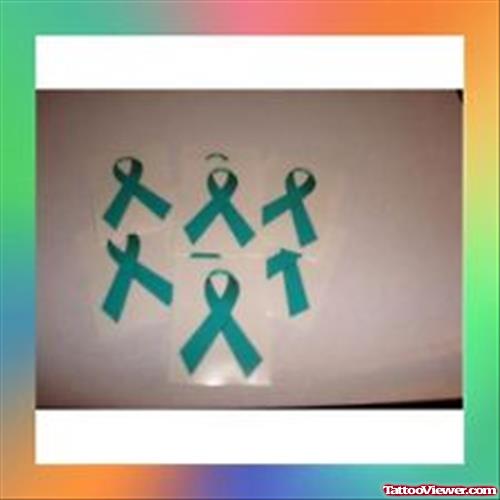 Green Ribbons Cancer Tattoo Designs