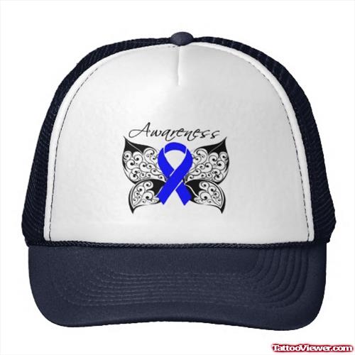 Awareness Butterfly Cancer Tattoo Design