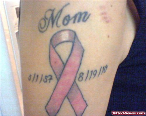 Memorial Mom Breast Cancer Tattoo On Half Sleeve