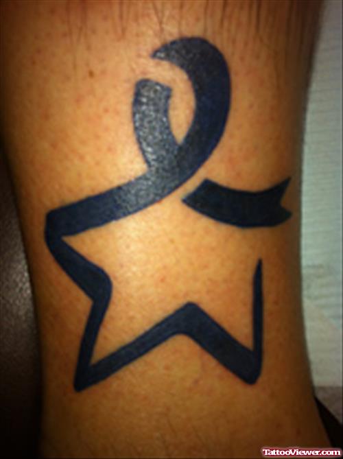 Colon Cancer Star Tattoo