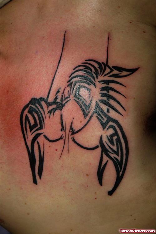 Awesome Tribal Cancer Tattoo