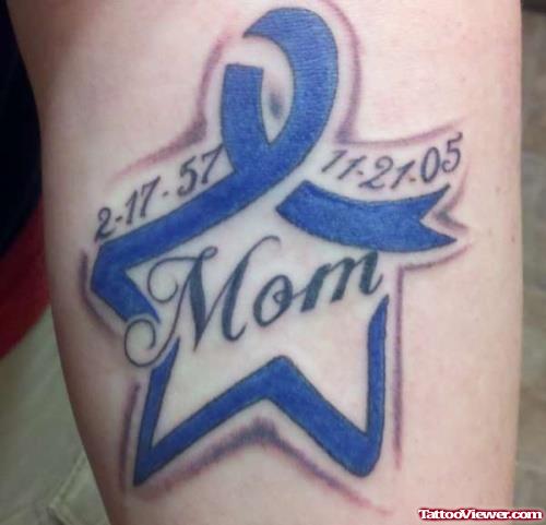 Colon Star Memorial Cancer Tattoo