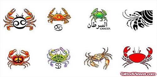 Awesome Cancer Zodiac Tattoos Designs