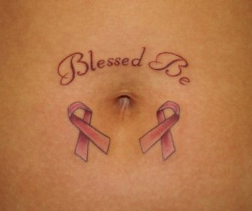 Blessed Be Survivor Breast Cancer Tattoos