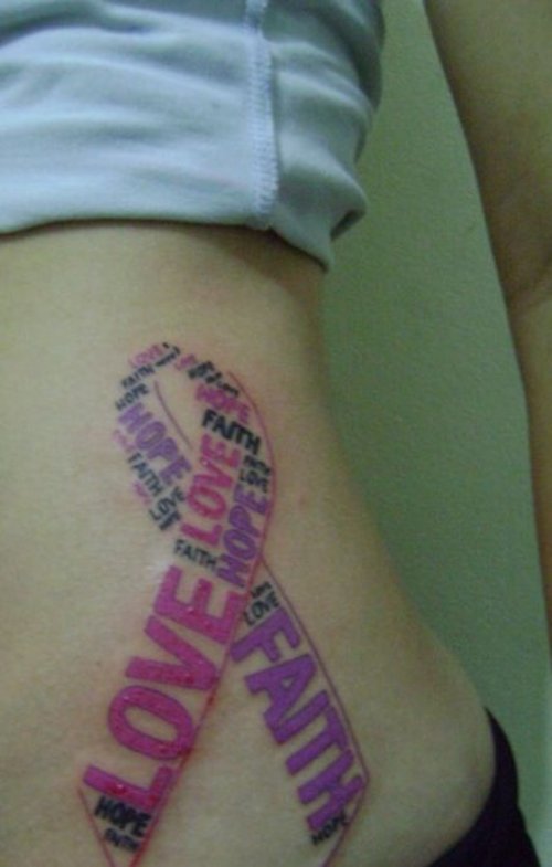 Rib Side Cancer Tattoo