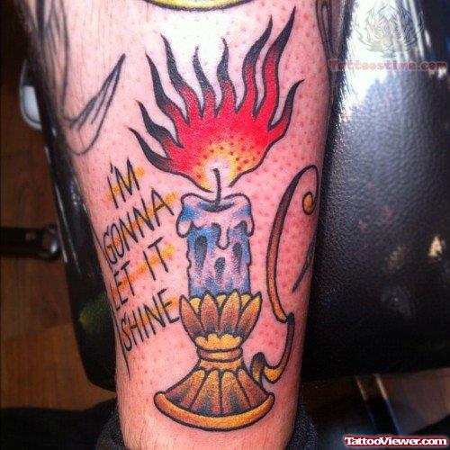 Tumblr Burning Candle Tattoo