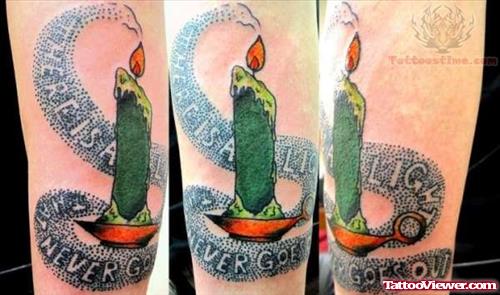 Traditional Candle Tattoo