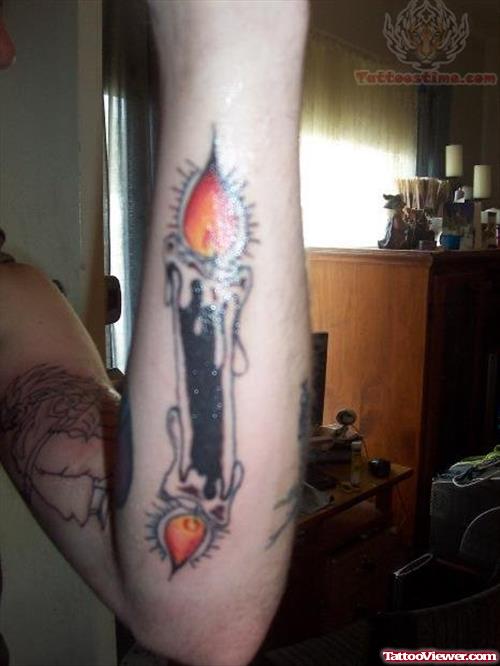 Double Candle Tattoo
