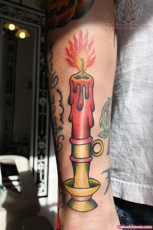 Awesome Candle Tattoo