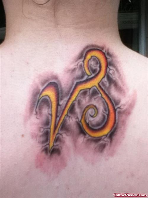 3D Zodiac Sign Capricorn Tattoo