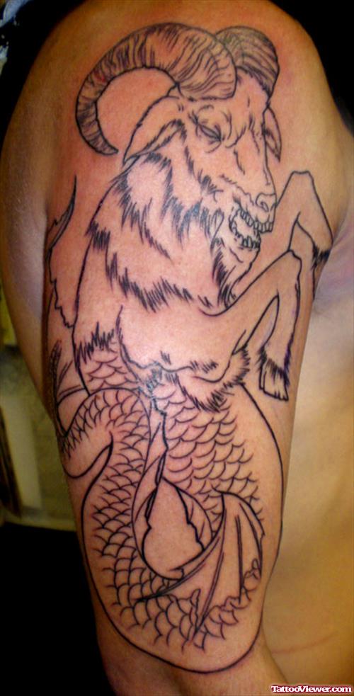 Right Sleeve Capricorn Tattoo