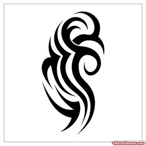 Tribal Capricorn Sign Tattoo Design