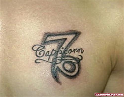 Capricorn Zodiac Symbol Tattoo