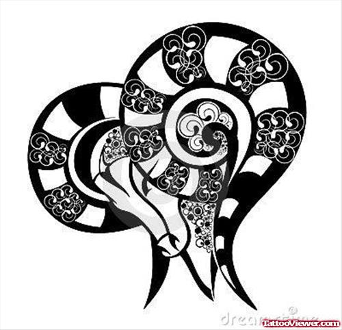Zodiac Sign Capricorn Tattoo Design