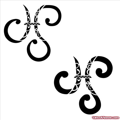 Tribal Capricorn Zodiac Tattoo Designs