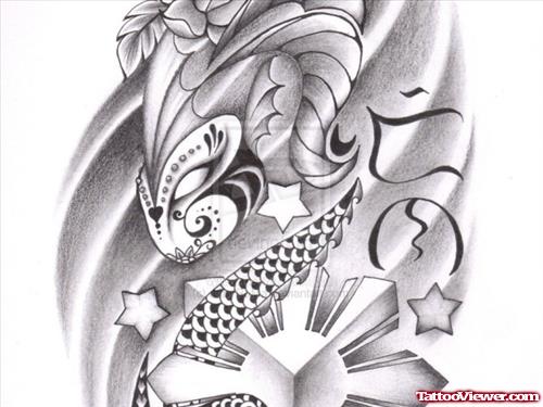 Grey InkCapricorn Zodiac Tattoo Designs