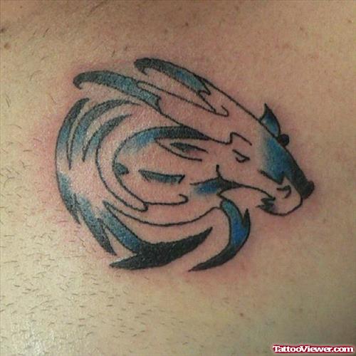 Tribal Capricorn Zodiac Tattoo