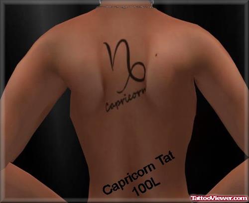Back Body Capricorn Tattoo Design