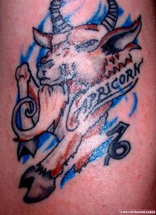 Zodiac Capricorn Tattoo For Men