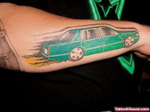 Green Car Tattoo