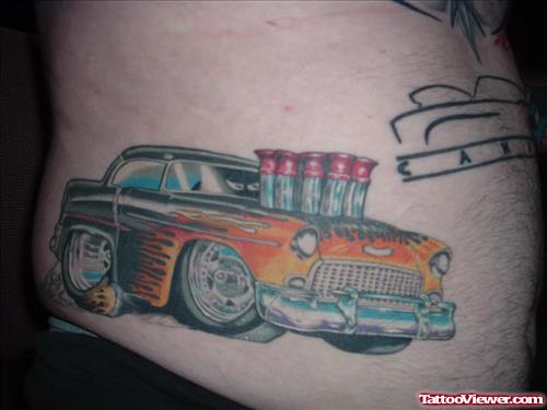 Colourful Car Tattoo