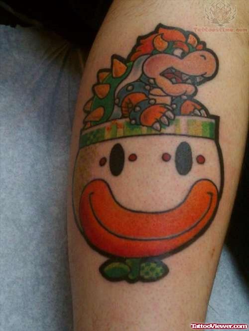 Smiley Colored Cartoon Tattoo