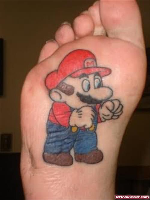 Mario Cartoon Tattoo