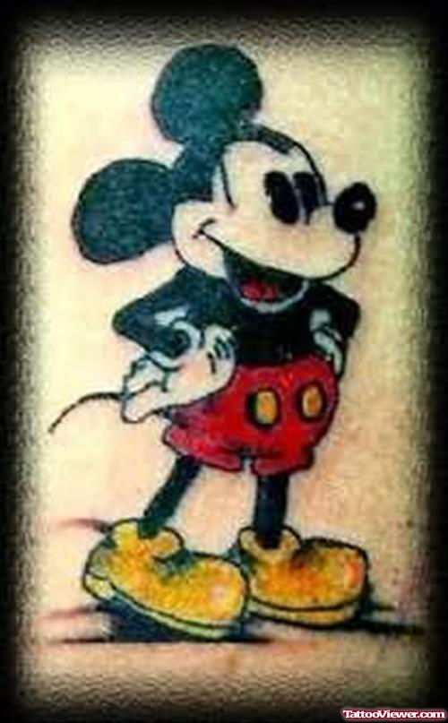 Mickey Mouse Cartoon Tattoo