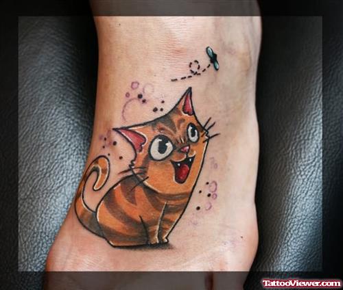 Kitten Cartoon Tattoo