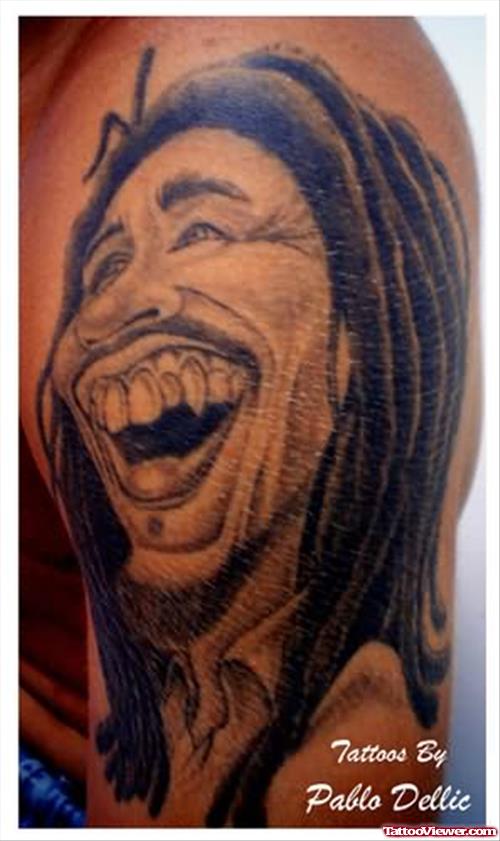 Bob Marley Cartoon Tattoo