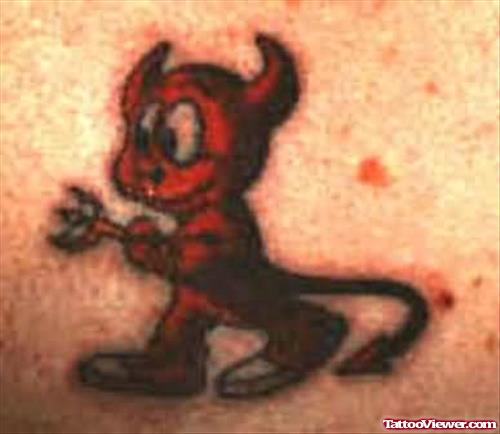A Devil Cartoon Tattoo