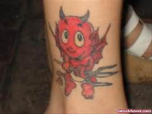 Devil Baby Cartoon Tattoo