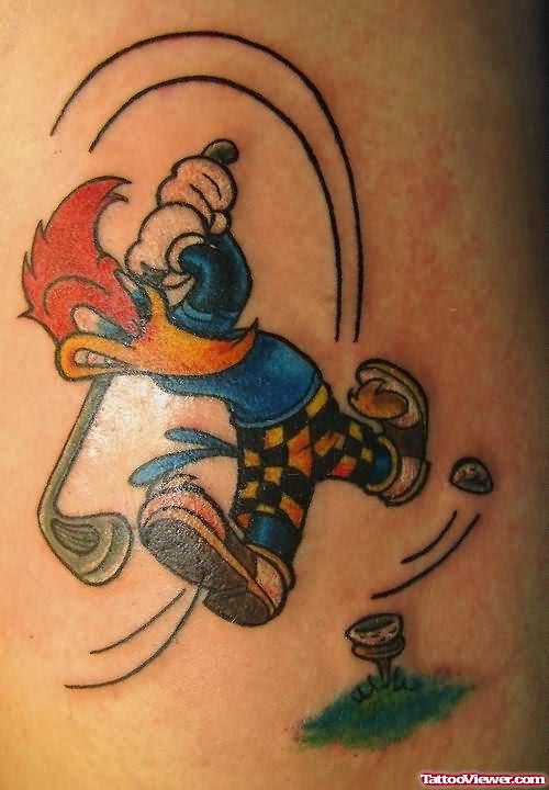 Woody Woodpecker Cartoon Tattoo