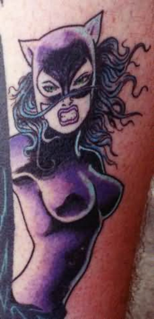 Catwoman Cartoon Tattoo