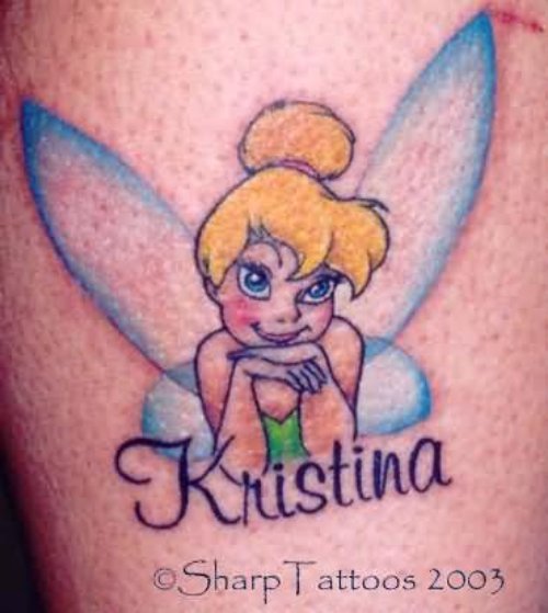 Kristina Fairy Cartoon Tattoo