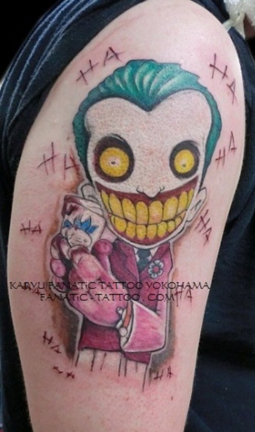 Amazing Man Right Half Sleeve Cartoon Tattoo