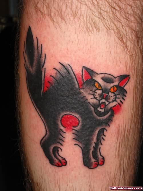 Black Cat Tattoo by Tattoostime