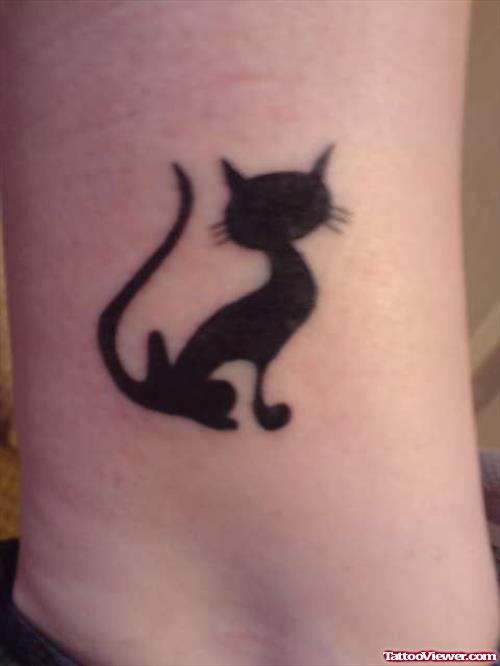 Cat Black Ink Tattoo