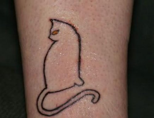Elegant Cat Tattoo